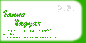 hanno magyar business card